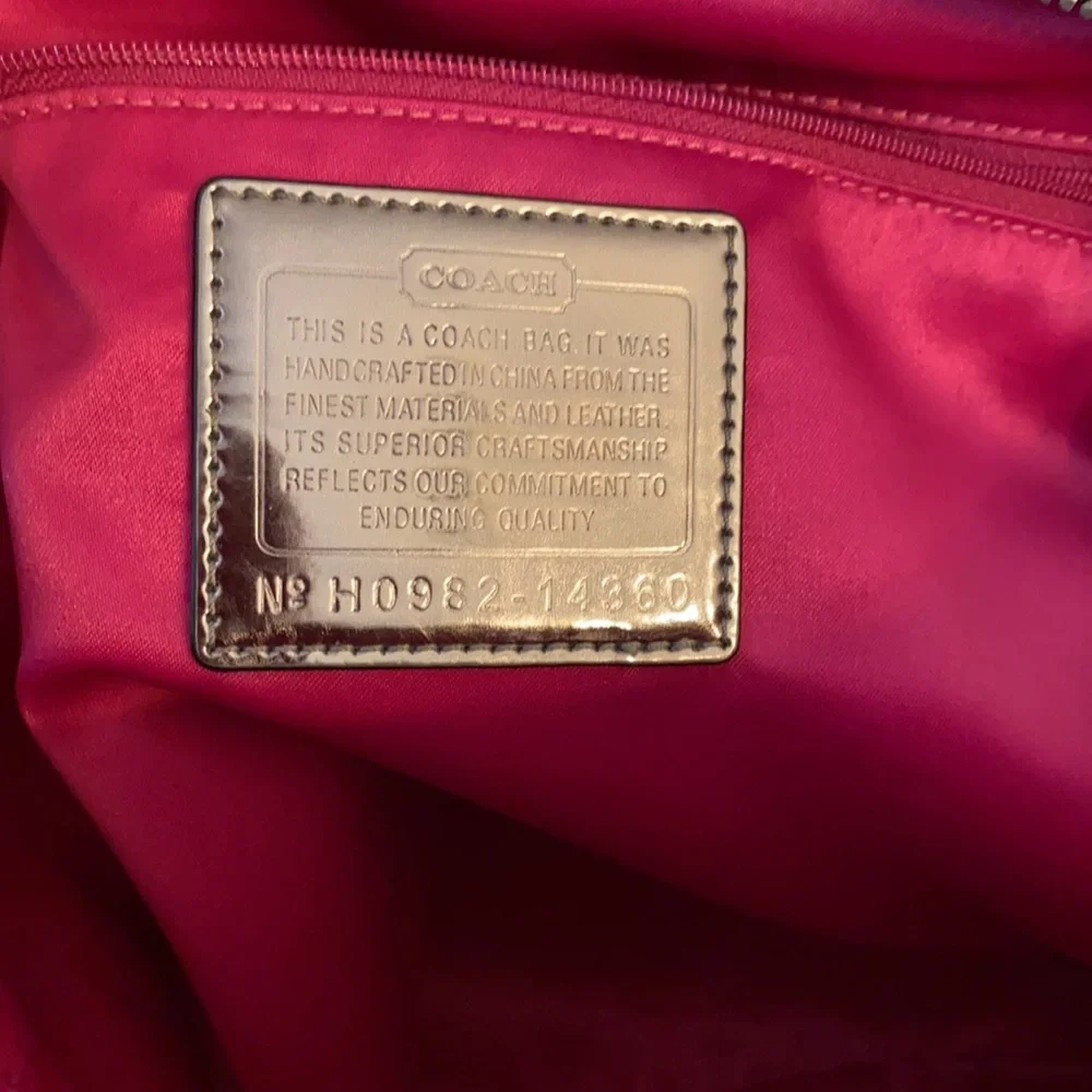 Coach Pink and Black Women's Tote Bag - Picture 6 of 12